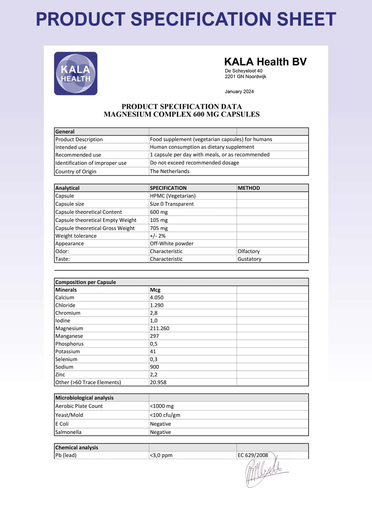 Magnesiumcomplex 200 mg 180 capsules - Uno Vita AS