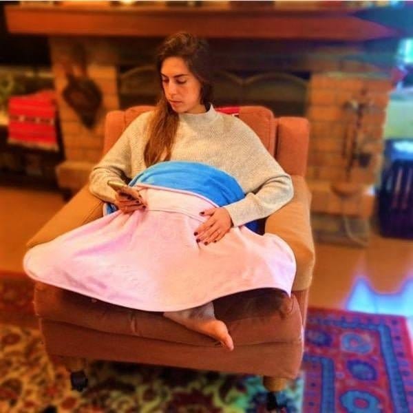 MOMMY SAFE Faraday Blanket With Pocket EMF Protective 40GHz Tested (blue) - Uno Vita AS