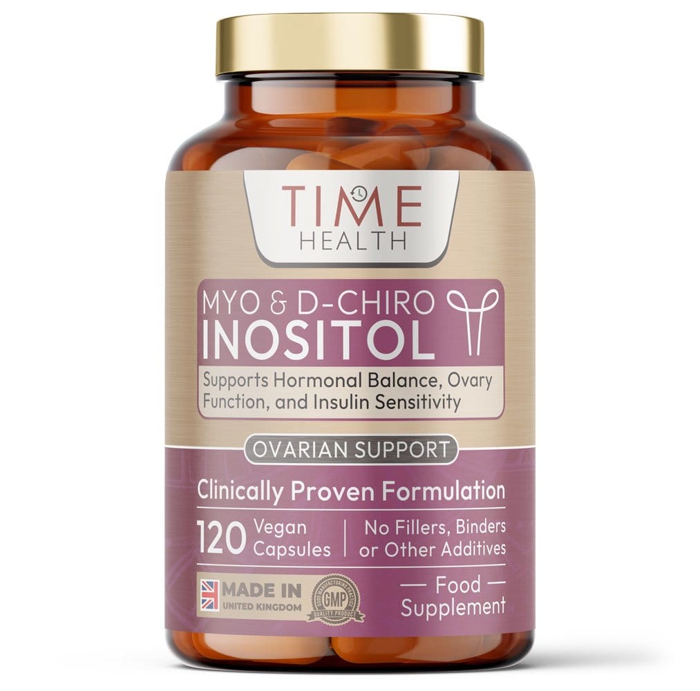 Myo & D Chiro Inositol kosttilskudd i kapsler, 180 veganske kapsler med folat og krom