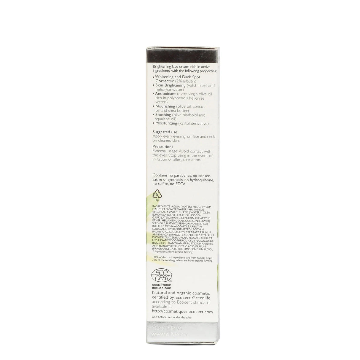 OLIVIE BEAUTY - Organic Certified Face Cream - Uno Vita AS
