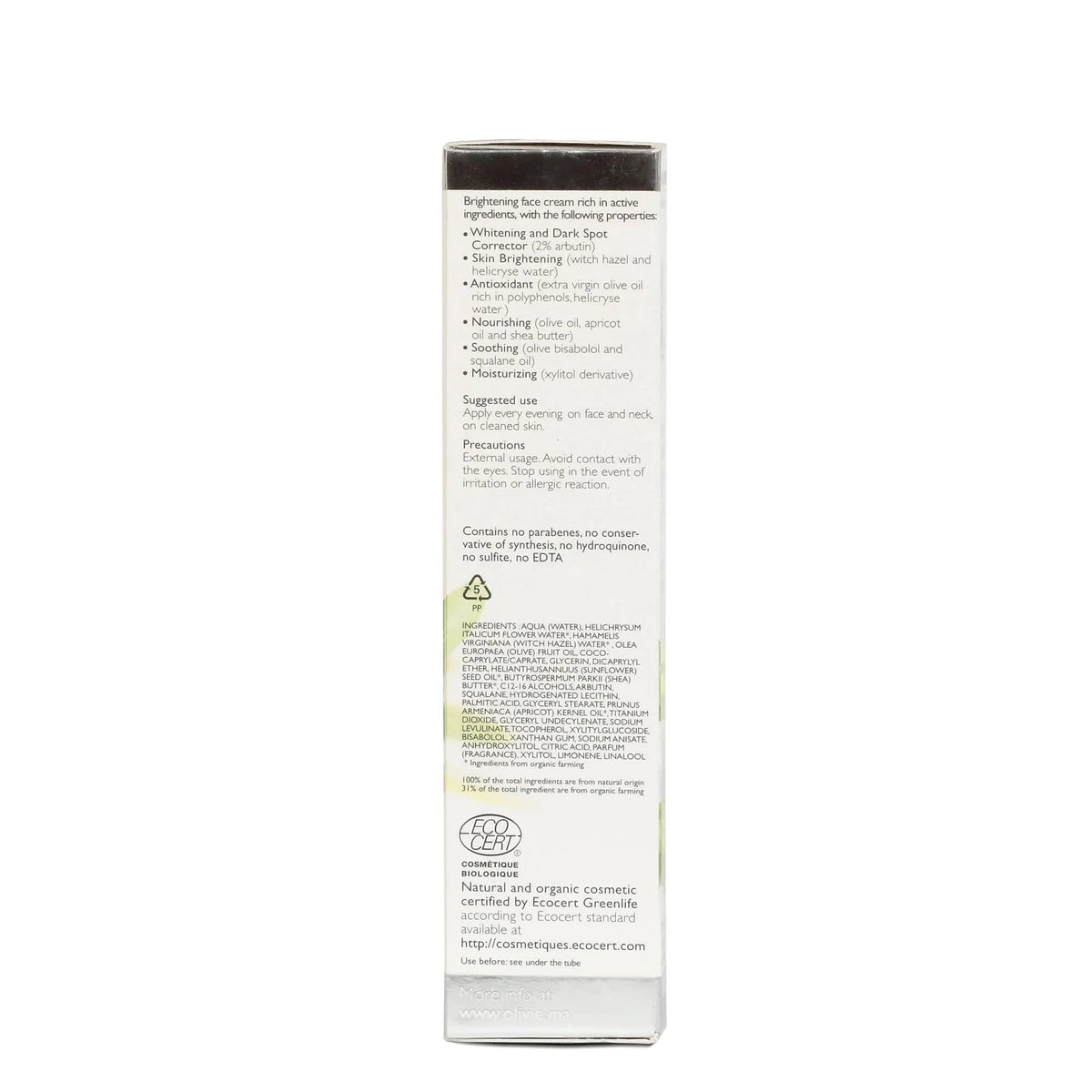 OLIVIE BEAUTY - Organic Certified Face Cream - Uno Vita AS