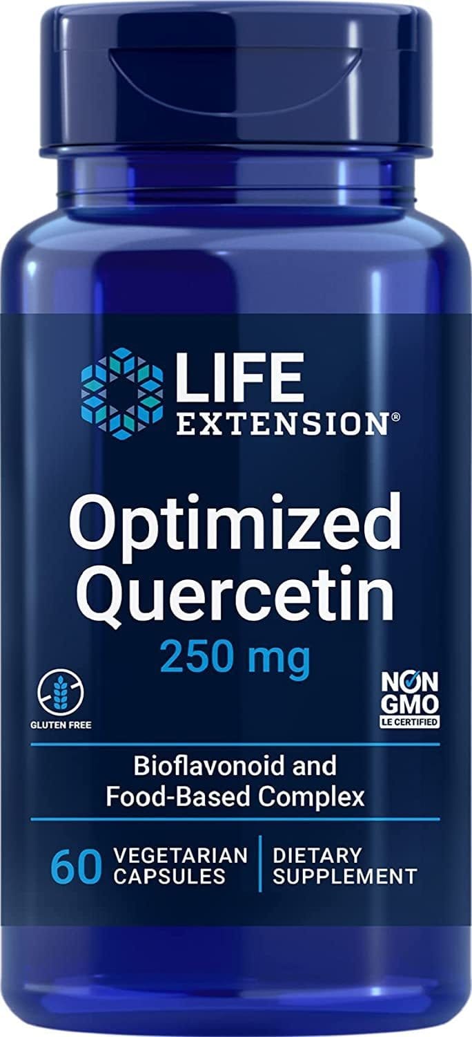Optimized Quercetin med 60 vegetabilske kapsler, quercetin 250 mg og vitamin C 30 mg per kapsel