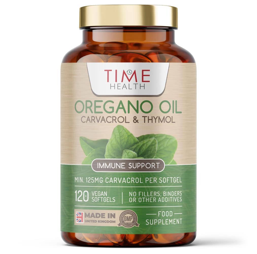 Oregano Oil softgels 120 kapsler med spansk oregano, høy karvakrol og tymol, vegansk og carrageenan-fri