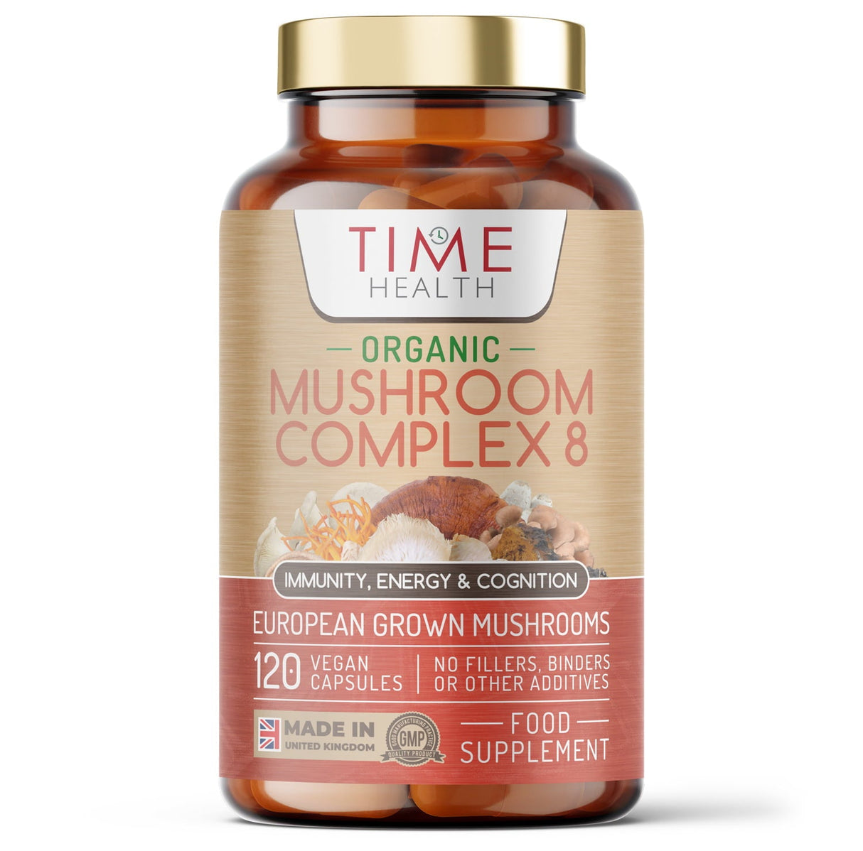 Organic Mushroom Complex 8 – Chaga, Cordyceps, Coprinus comatus, Lion’s Mane, Maitake, Oyster Betox93®, Reishi, Shiitake - Uno Vita AS