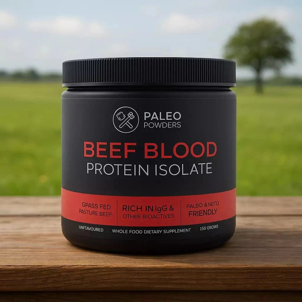 Paleo Beef Blood Protein Isolate 150 gram fra gressfôrede kyr, meierifritt proteinpulver fra New Zealand
