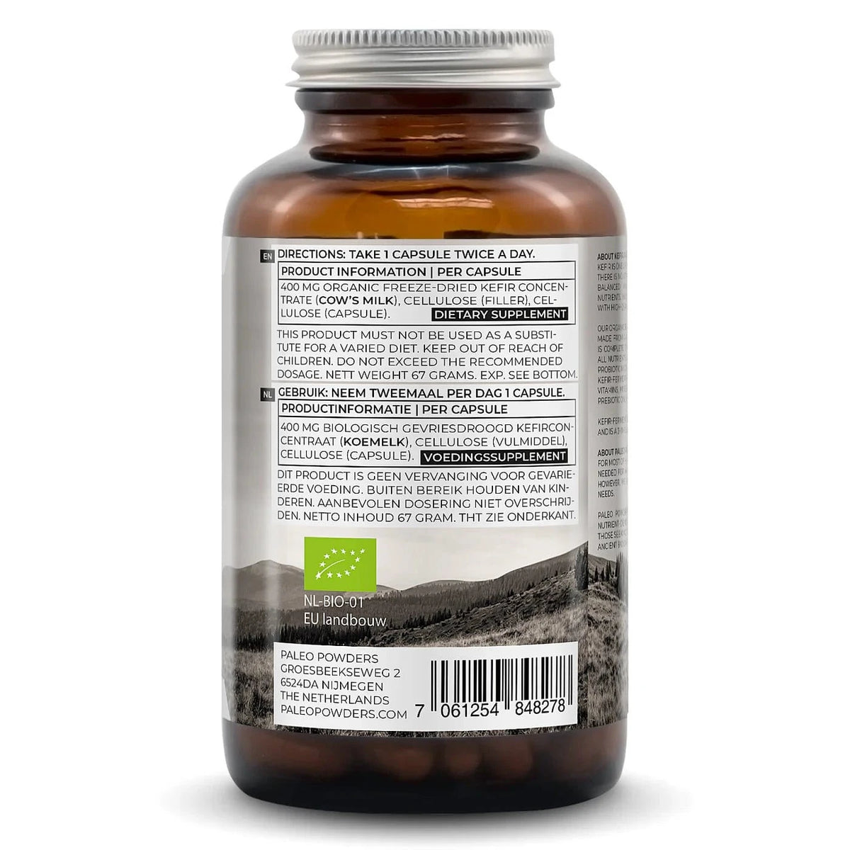 Paleo Probiotics - Organic Kefir Fermented - 120 capsules - Uno Vita AS