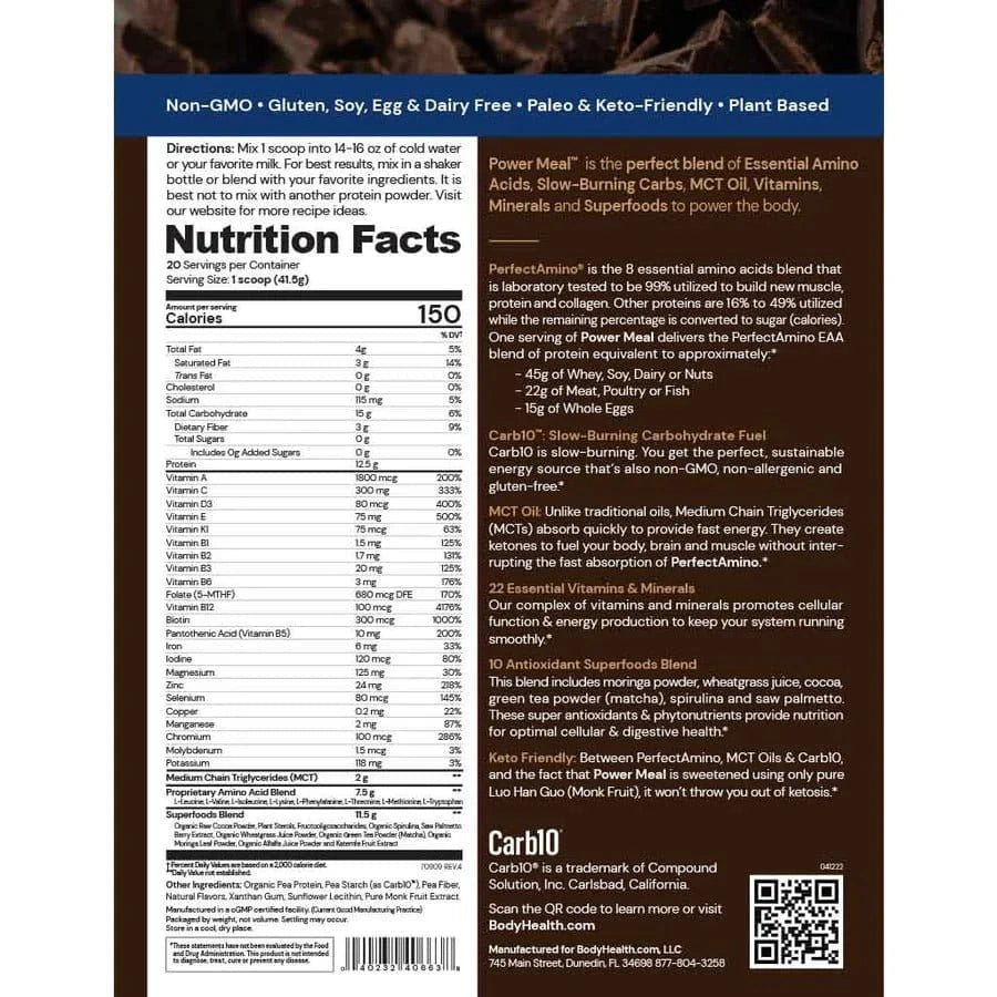 Perfect Amino Power Meal Dark Chocolate - Uno Vita AS