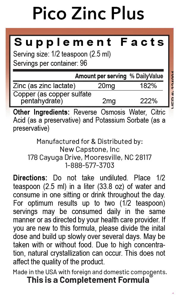 Pico Zinc Plus (240 ml) - Uno Vita AS