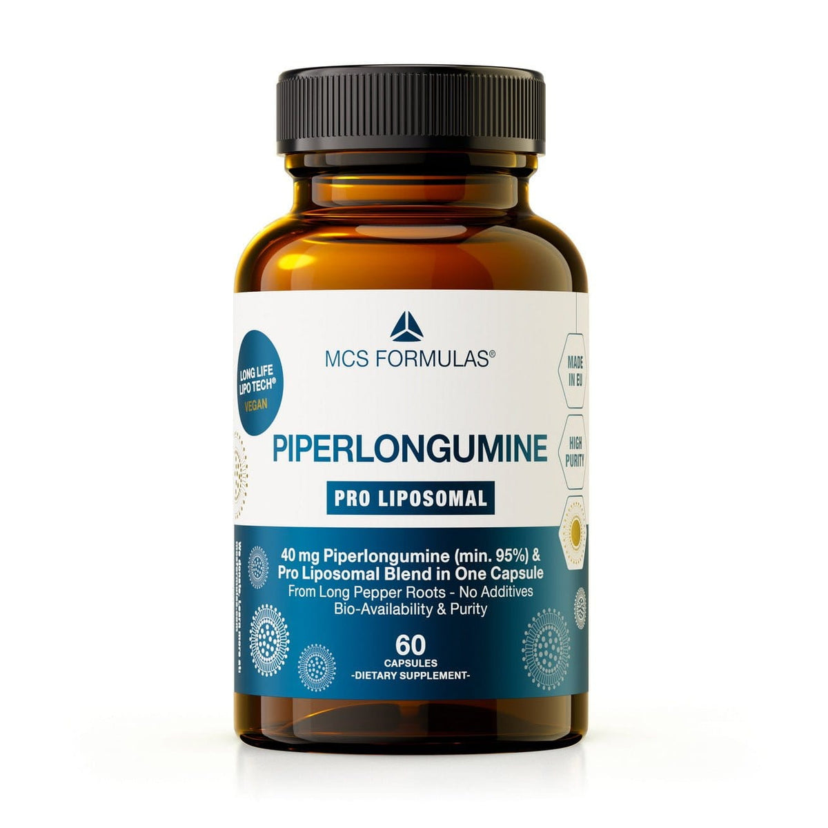 Piperlongumine Pro Liposomal kapselboks med 40 mg piperlongumine og tørr liposomal formulering fra Uno Vita