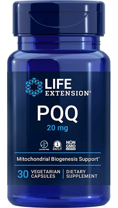 Life Extension PQQ 20 mg, 30 vegetariske kapsler for mitokondriell biogenese