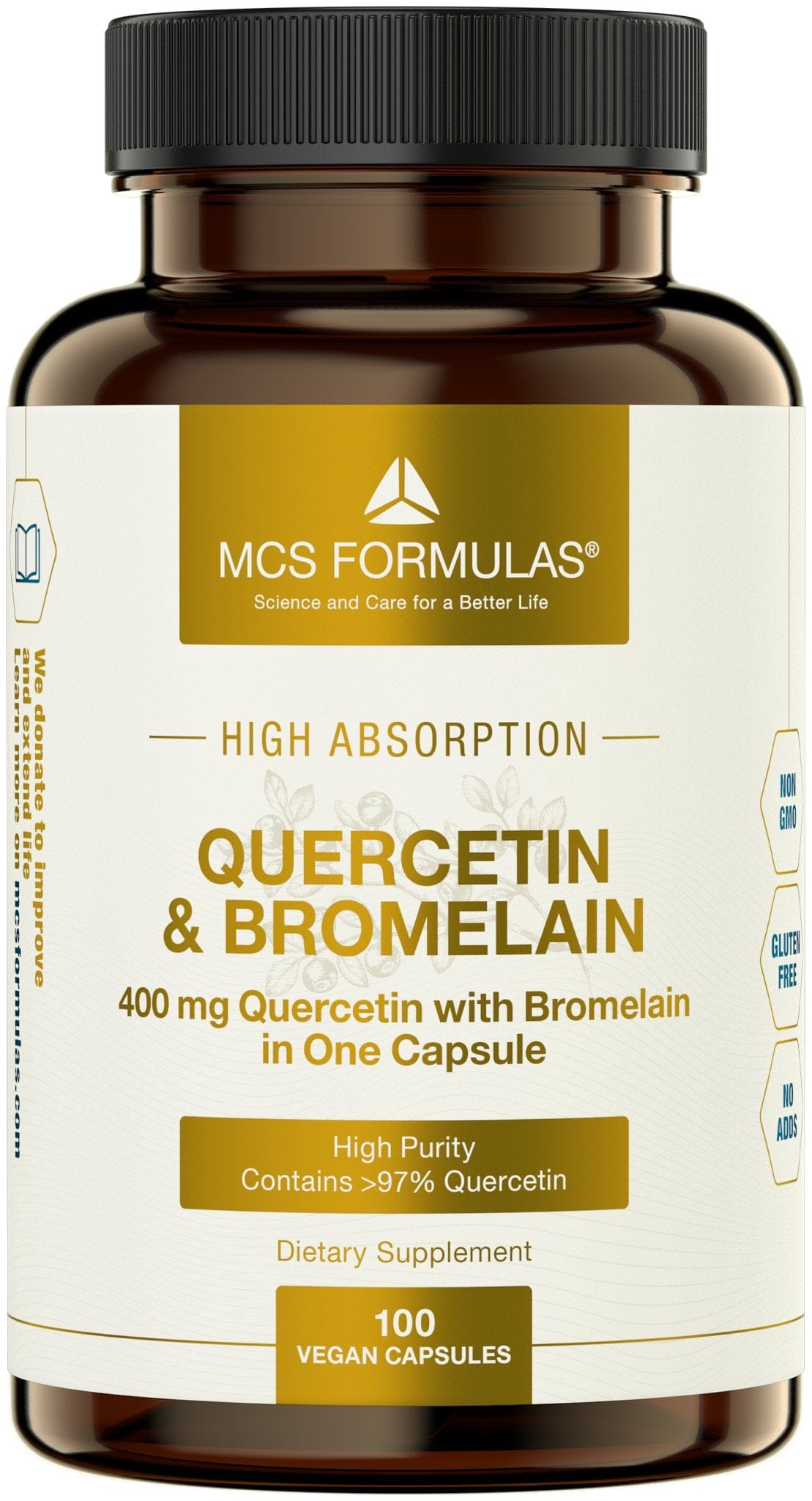 Quercetin & Bromelain, 400 mg, 100 Caps - Uno Vita AS