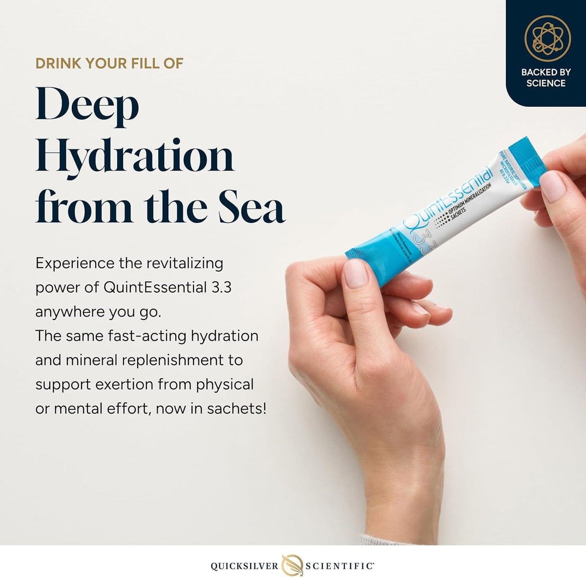 QuintEssential 3.3 (30 Sachets) - Seawater Electrolyte Liquid Minerals Supplement - Uno Vita AS