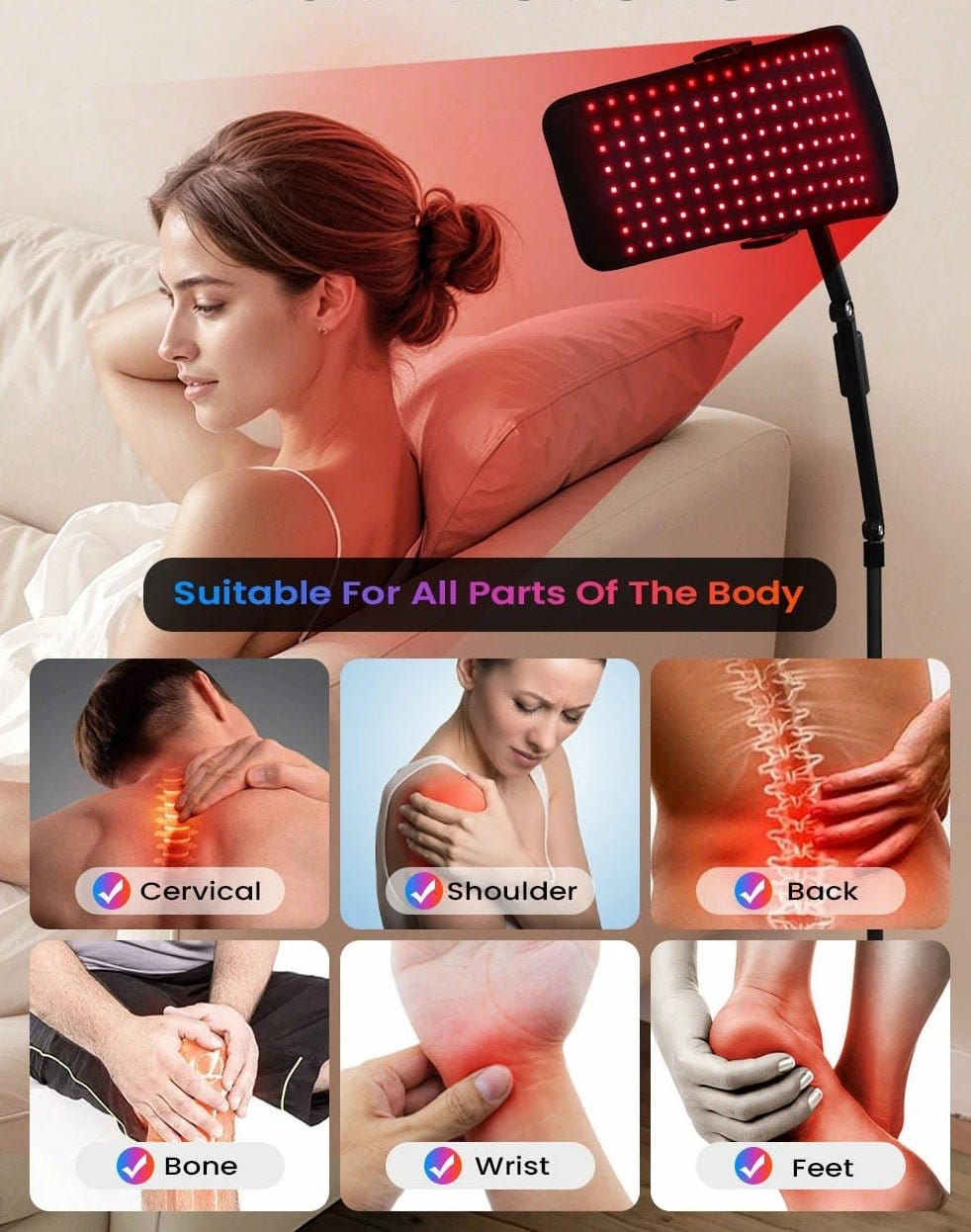 Red Light Therapy Belt Panel (Flexible with stand) - Uno Vita AS
