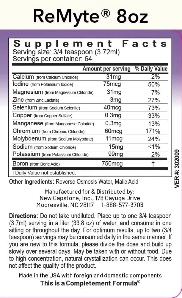 ReMyte Mineral Solution (480 ml) - Uno Vita AS