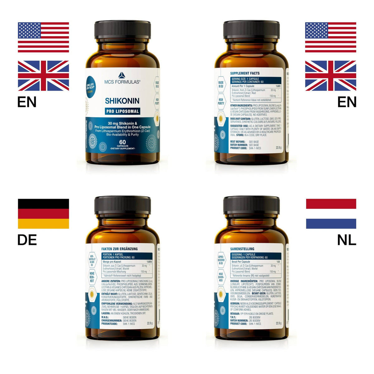 Shikonin Pro Liposomal (30 mg, 60 Caps) - Uno Vita AS