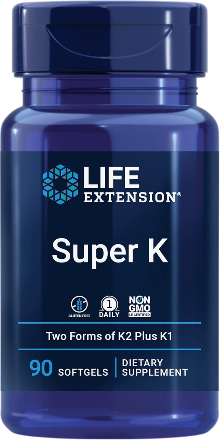 Life Extension Super K - 3-in-1 Daily Vitamin K Supplement with K1 & 2 (MK-4 & MK-7) - Uno Vita AS