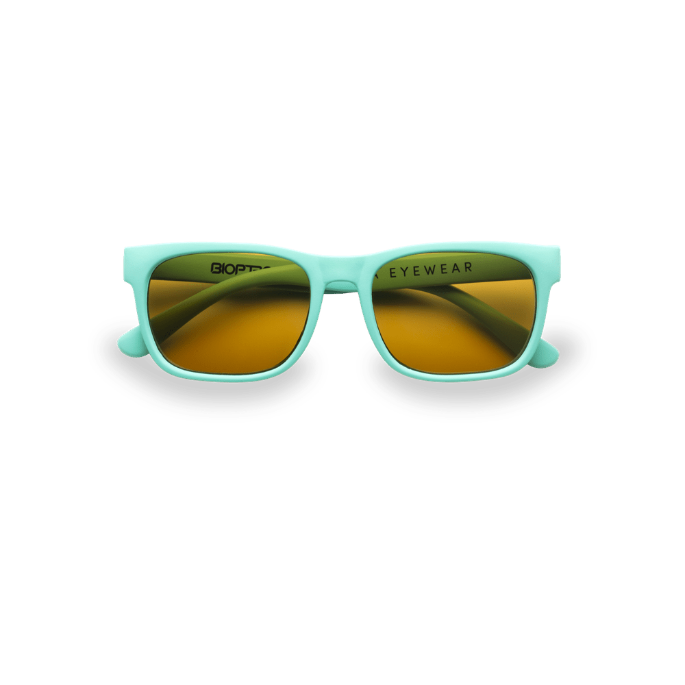 Tesla Hyperlight Eyewear TURQUOISE Kids blålysbriller med turkis metallfri ramme og CR-39-linser