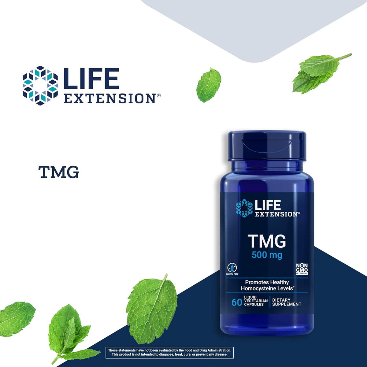 TMG 500 mg betain anhydrat i vegetabilske kapsler, kosttilskudd for homocysteinmetabolisme