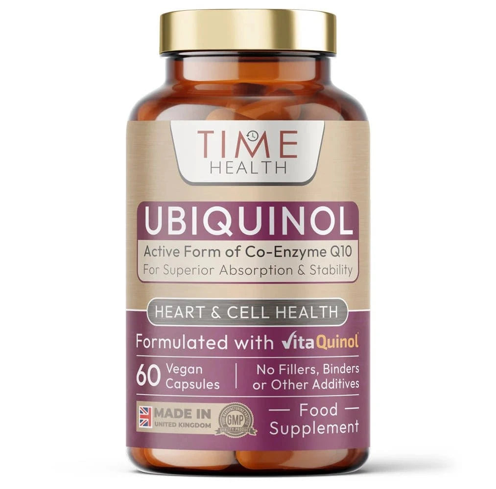 Ubiquinol CoQ10 200 mg VitaQuinol® med 60 veganske kapsler i boks fra Uno Vita