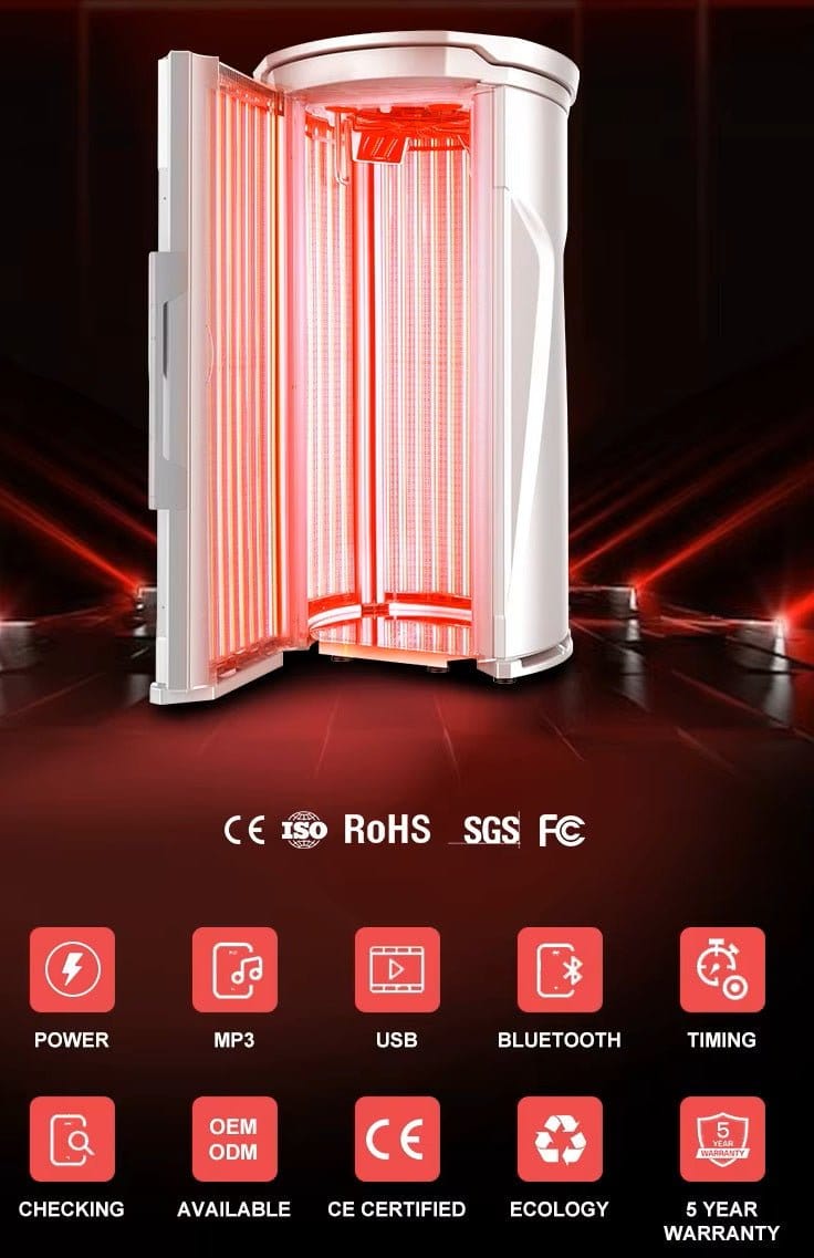 Uno Vita`s Merican Red Light Therapy Booth M11 Plus – Professional Stand Up PBM 7000W - Uno Vita AS