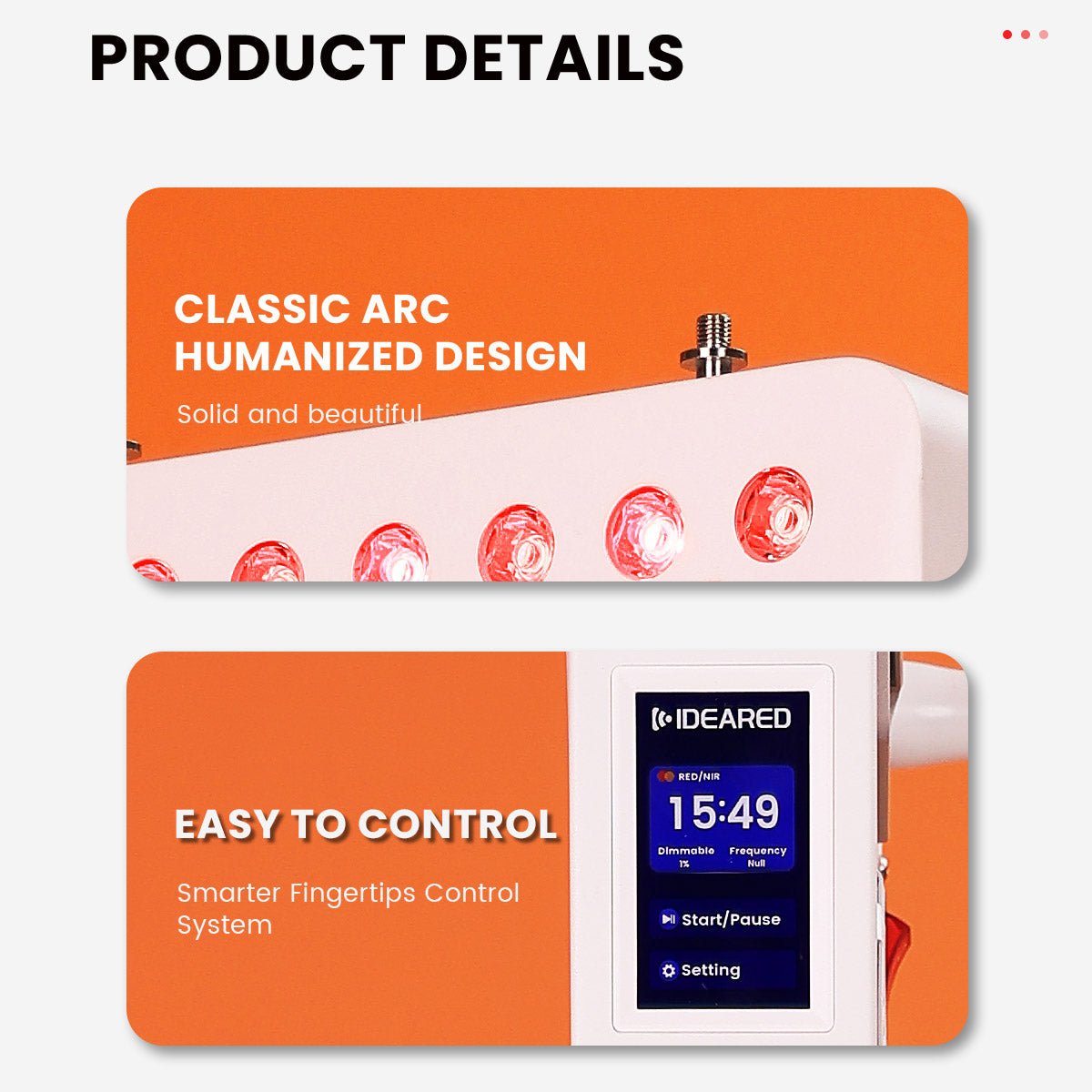 Uno Vita`s RL450MaxC Red Light Therapy Panel (black) - Uno Vita AS