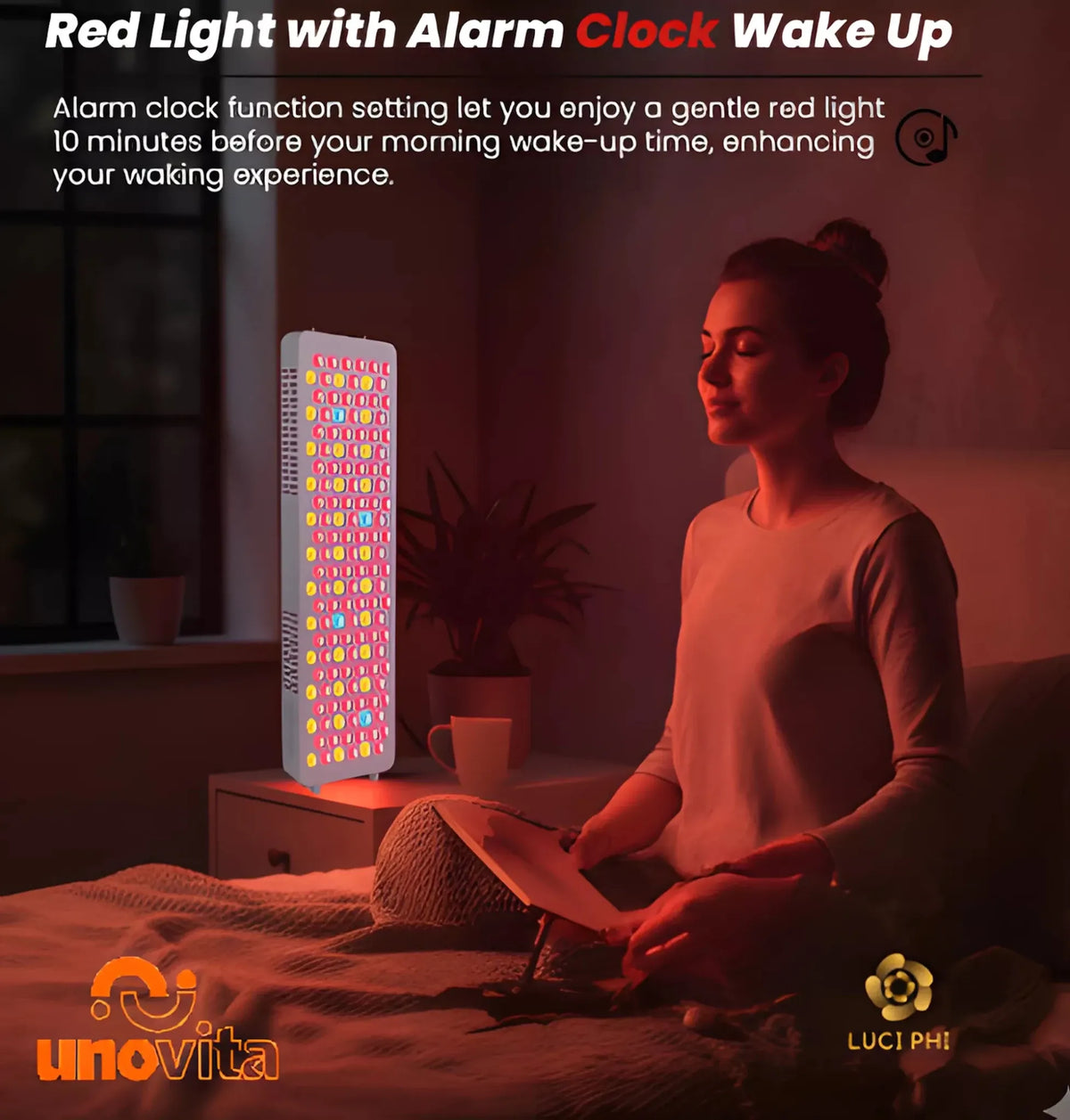 Uno Vita’s RLPRO200 - X2 – avansert rødlys - og NIR - lysterapi med 9 bølgelengder, musikk og Luci Phi - Uno Vita AS