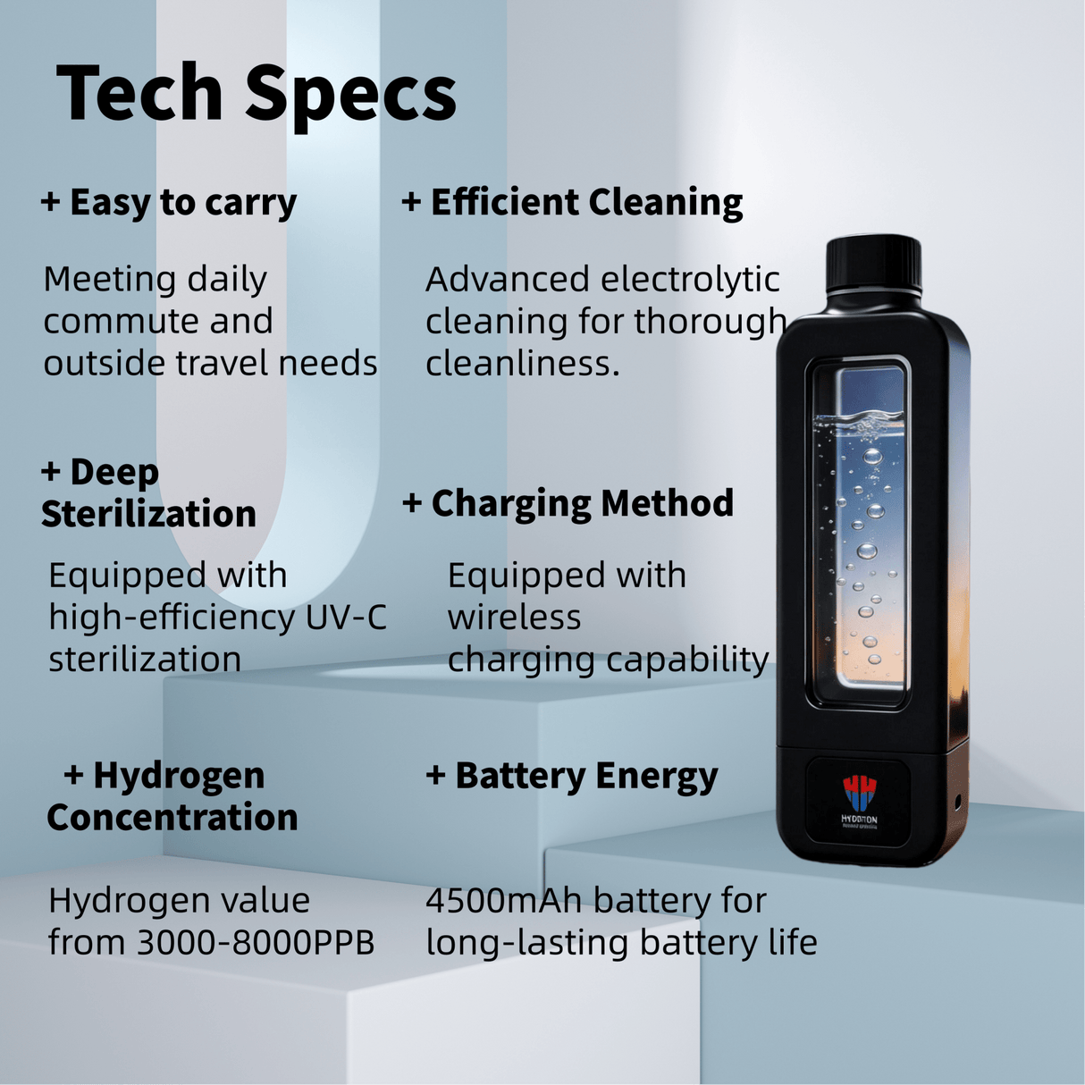 Uno Vitas Smart Hydrogen Water Cup Premium Edition - Uno Vita AS