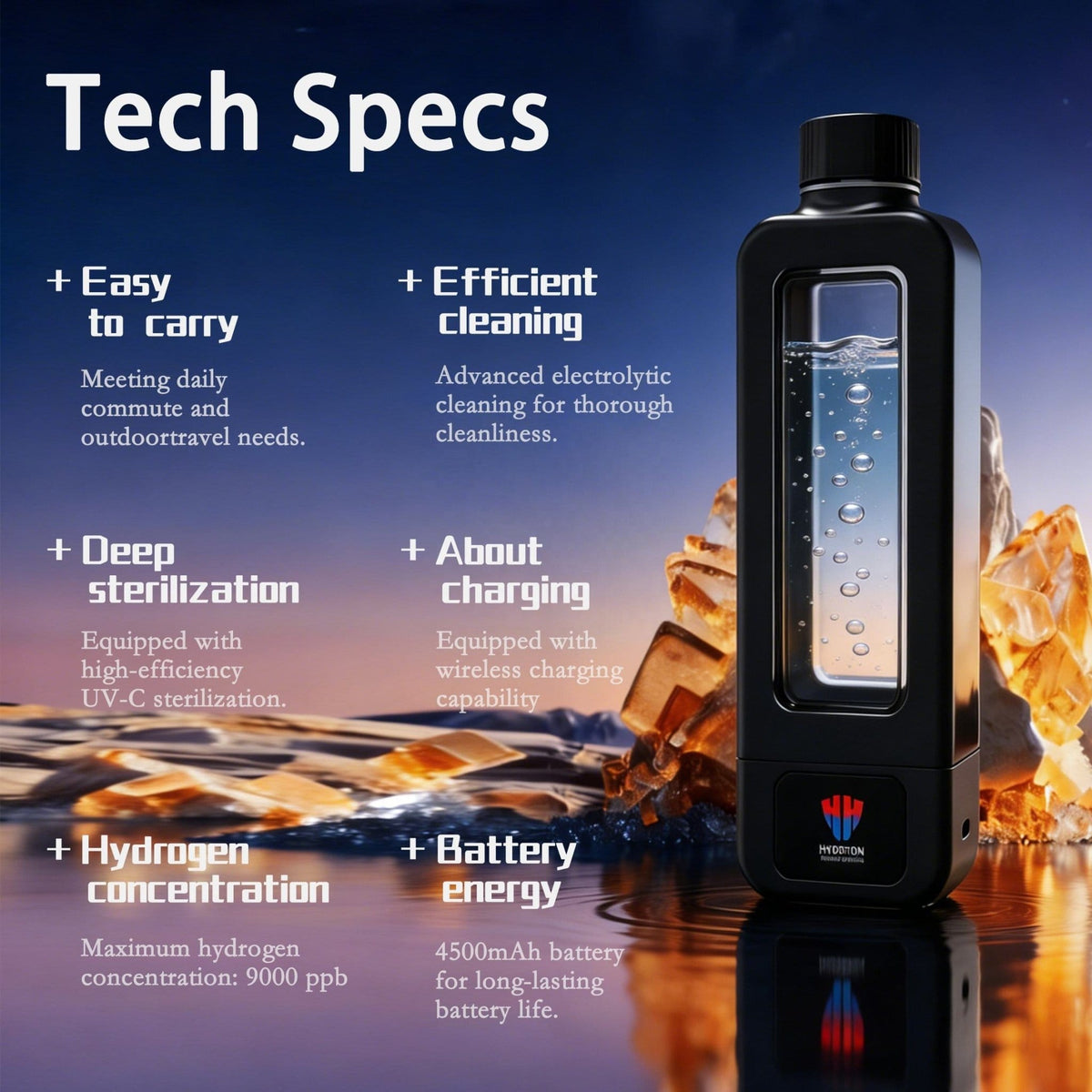 Uno Vitas Smart Hydrogen Water Cup Premium Edition - Uno Vita AS