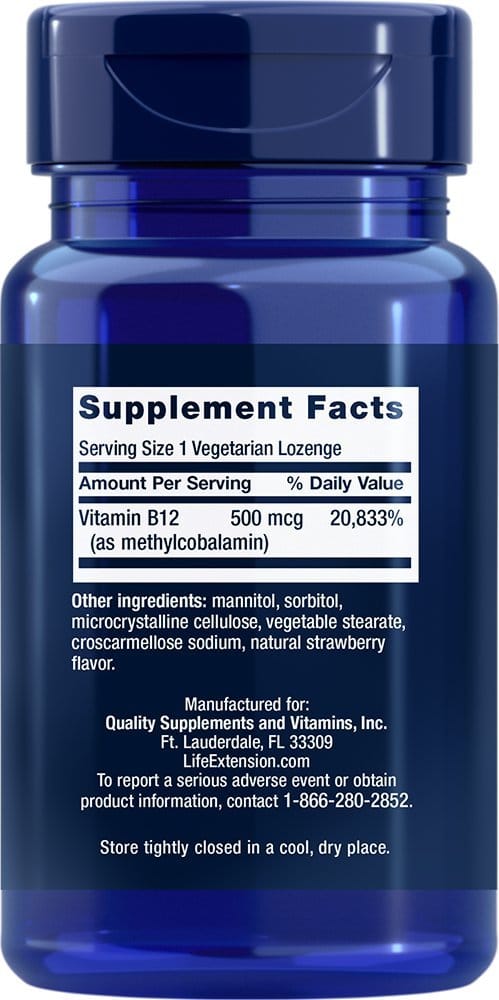 Vitamin B12 Methylcobalamin (500mcg) (100) - Uno Vita AS