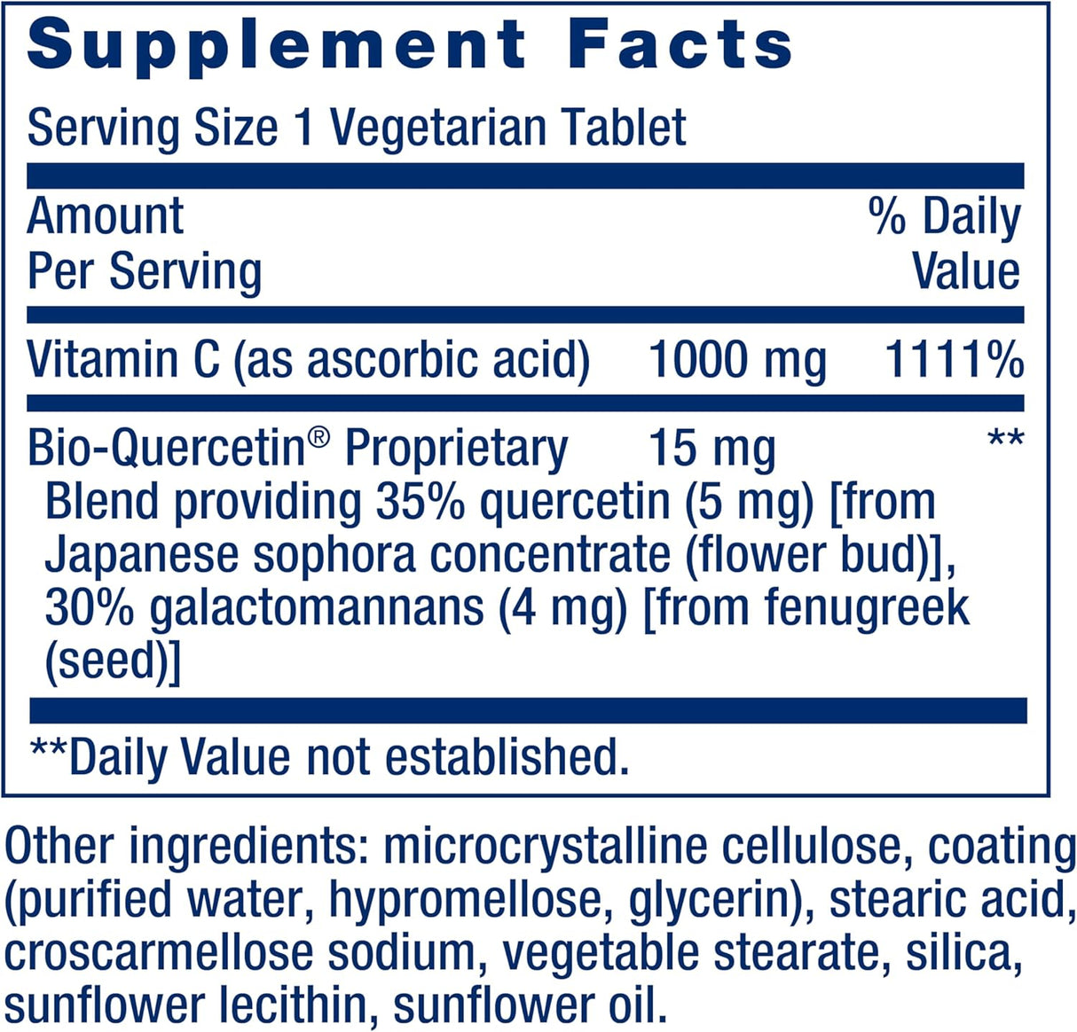 Vitamin C and Bio - Quercetin® 250 vegetarian tablets - Uno Vita AS