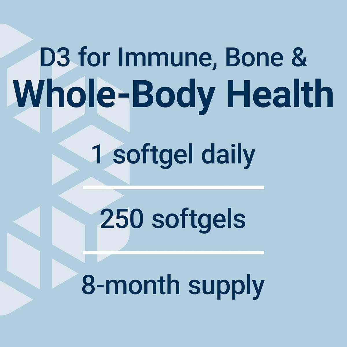 Vitamin D3 - 25 mcg (1000 IU, 250 softgels) - Uno Vita AS