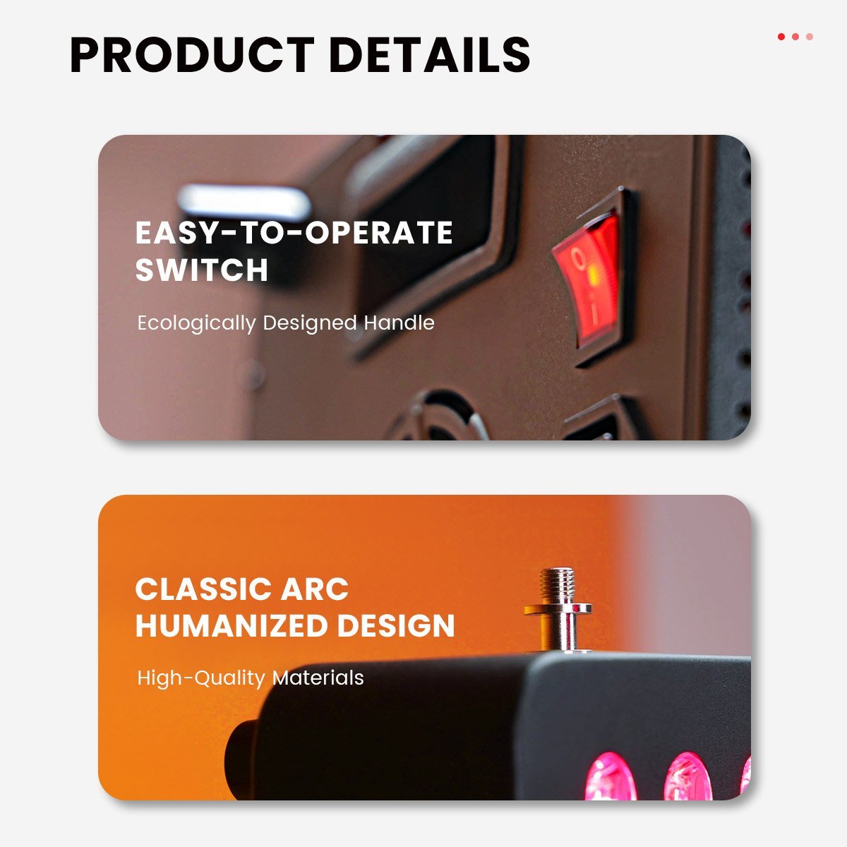 Uno Vita`s RL450MaxC Red Light Therapy Panel (black) - Uno Vita AS