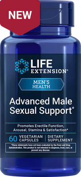 Best In Class Advanced Male Sexual Support med 60 vegetariske kapsler fra Life Extension, glutenfri og ikke-GMO