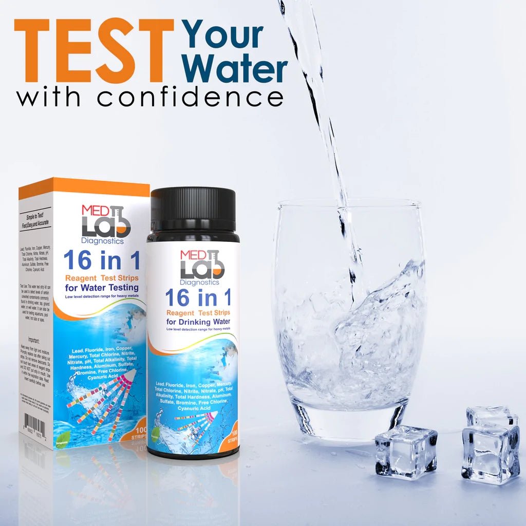 16 i 1 drikkevanns teststrimler (100) - Uno Vita AS