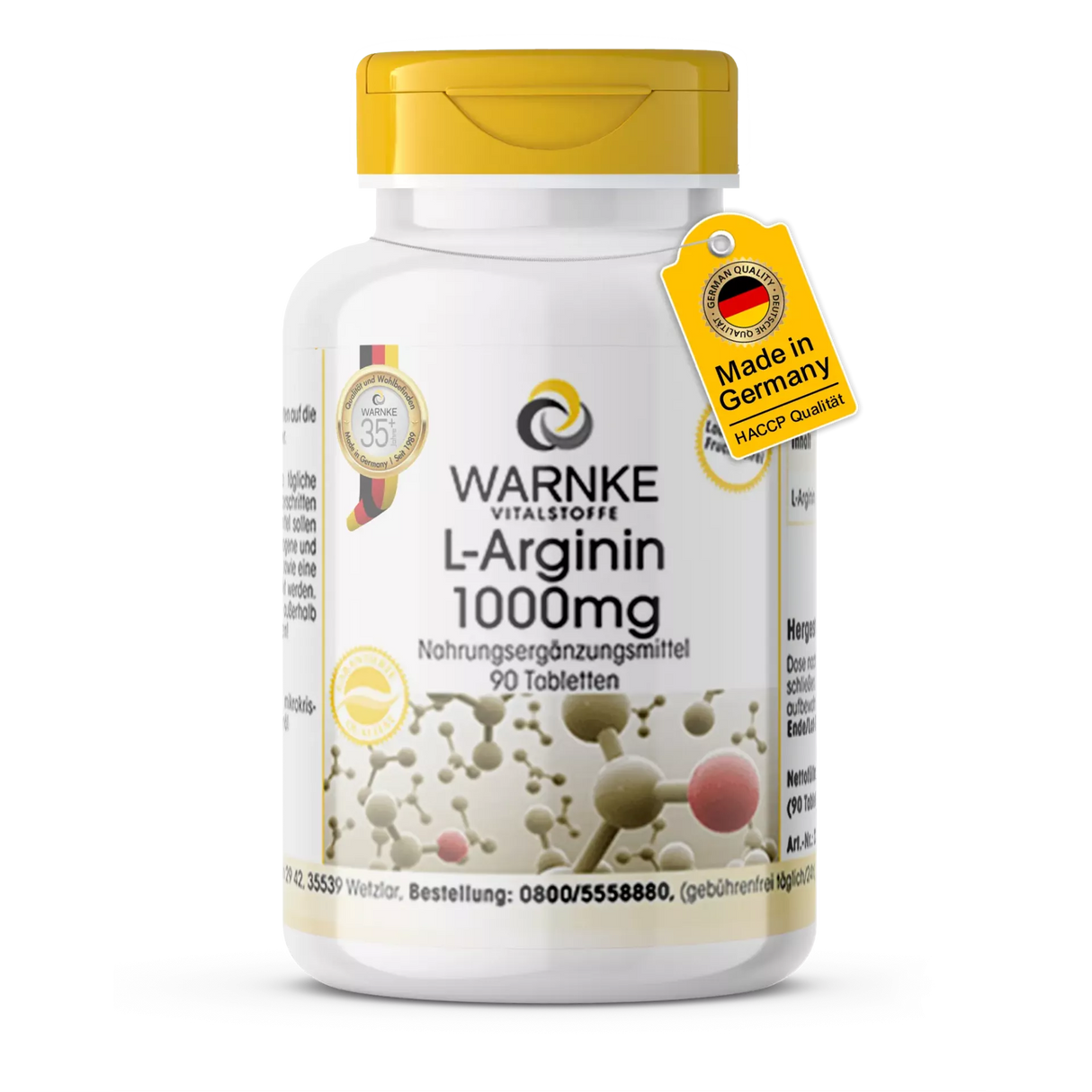 L-Arginine 1000 mg - 90 Tablets - Vegan
