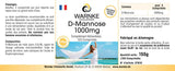 D-Mannose 1000 mg tabletter pakket i en hvit eske med havutsikt, inneholder 100 veganske tabletter.