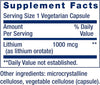 Lithium (1000 mcg)