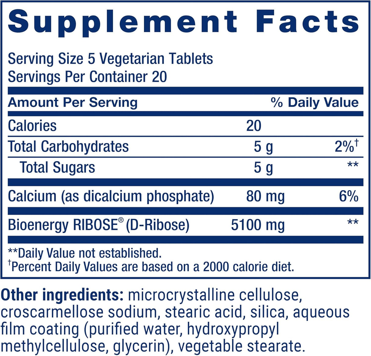 D-Ribose Tablets