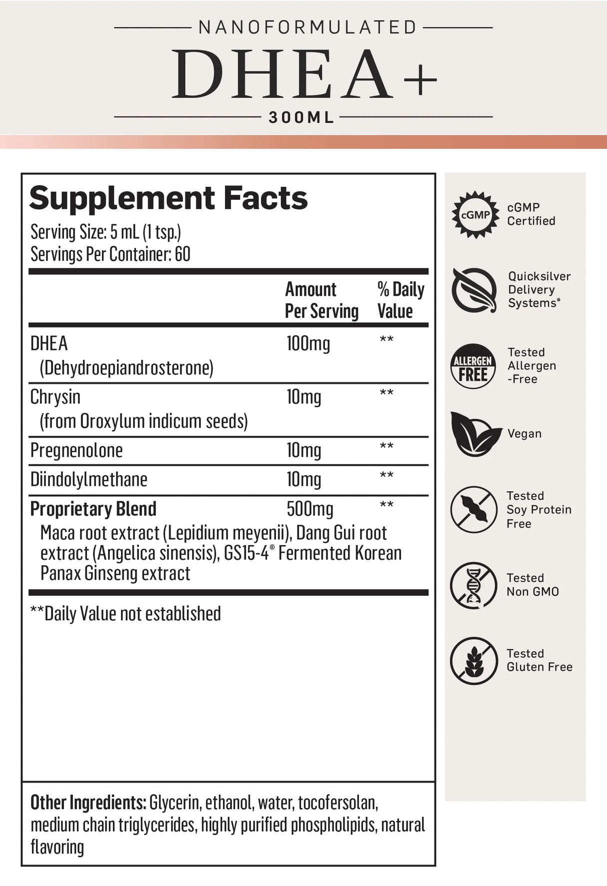 Nanoformulated DHEA+, 300 ml