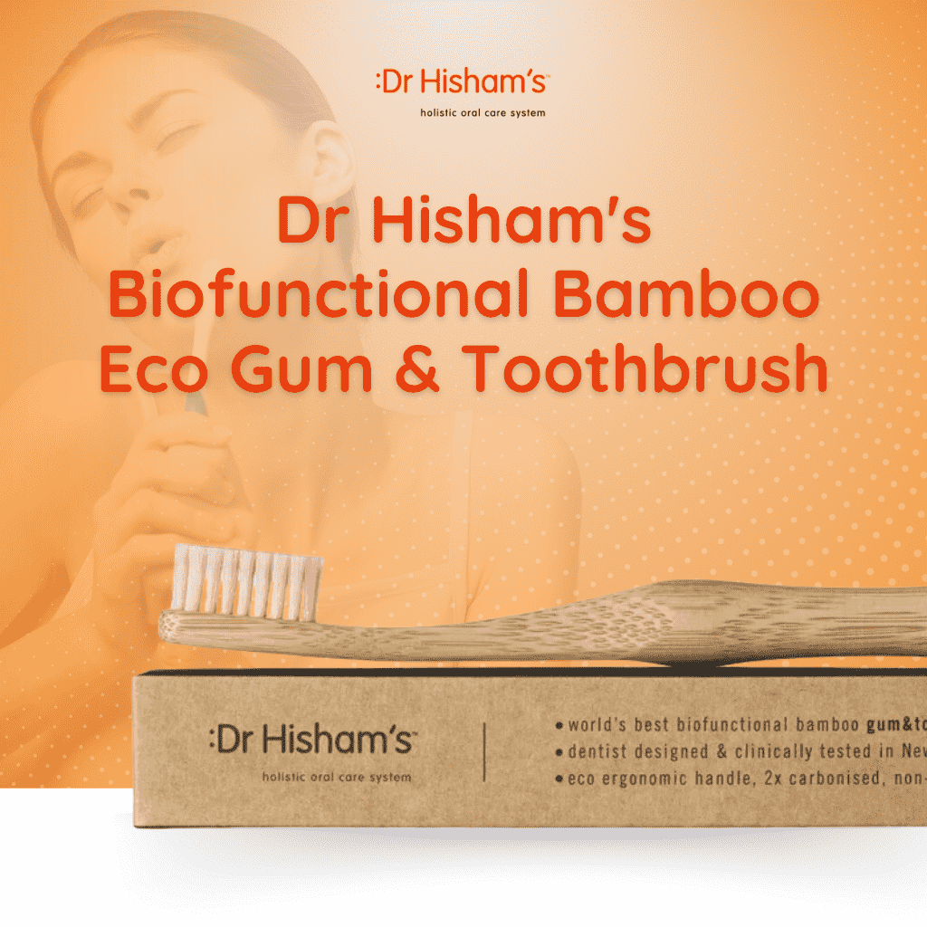Dr Hisham's Best Biofunctional Bamboo Gum & Toothbrush (12 pack family)