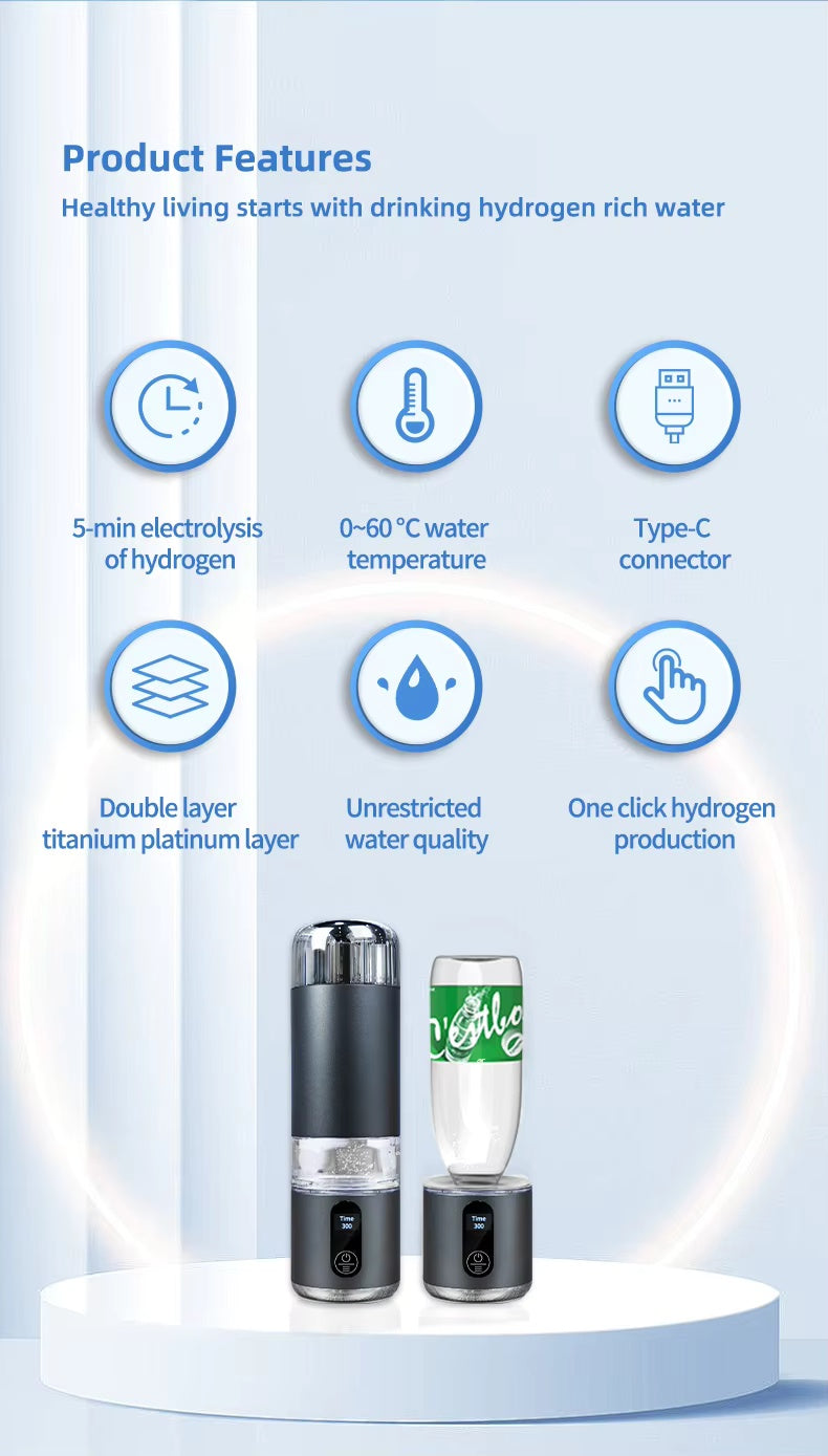 Uno Vita Sport H2 – Supersaturated Hydrogen Water Bottle (8000 ppb)