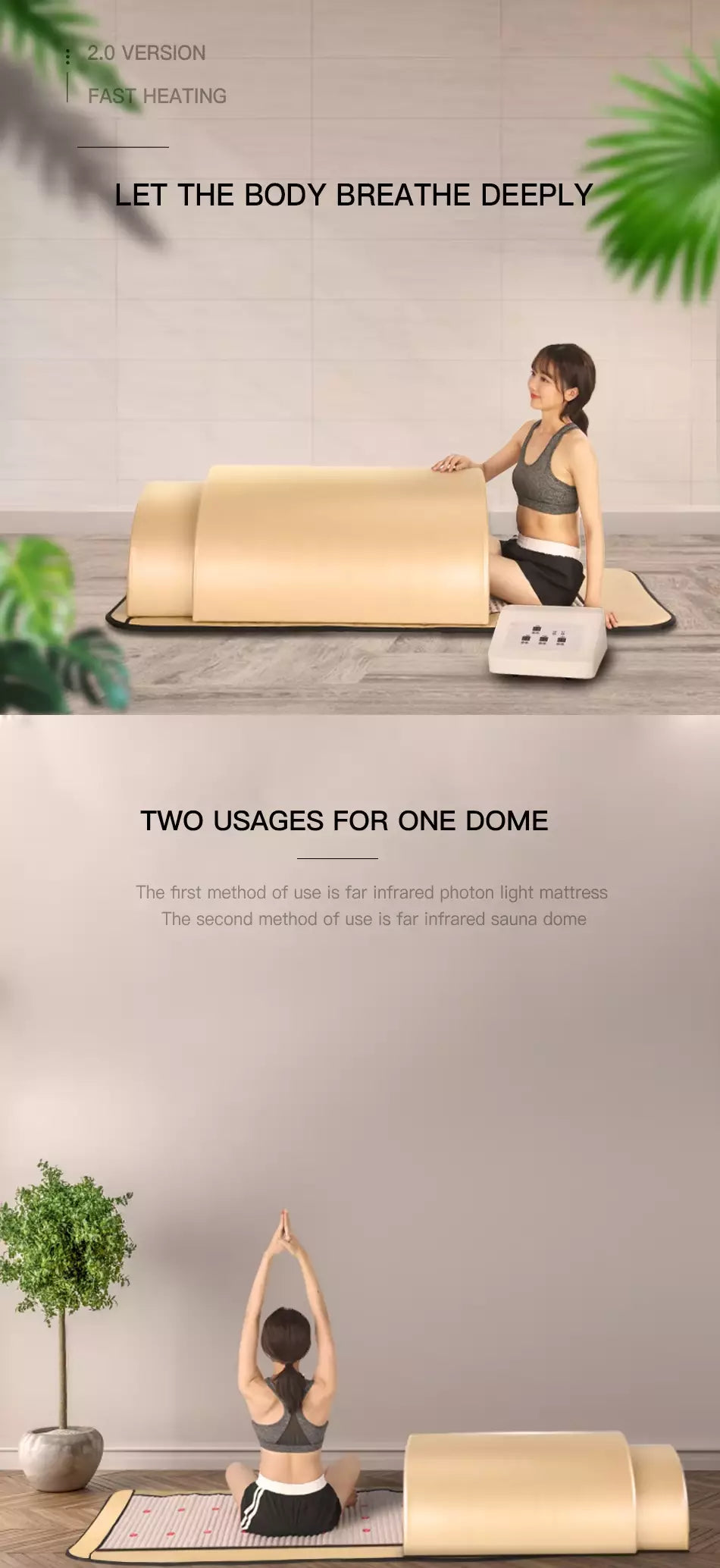 Uno Vita's infrared sauna dome with PEMF and negative ions