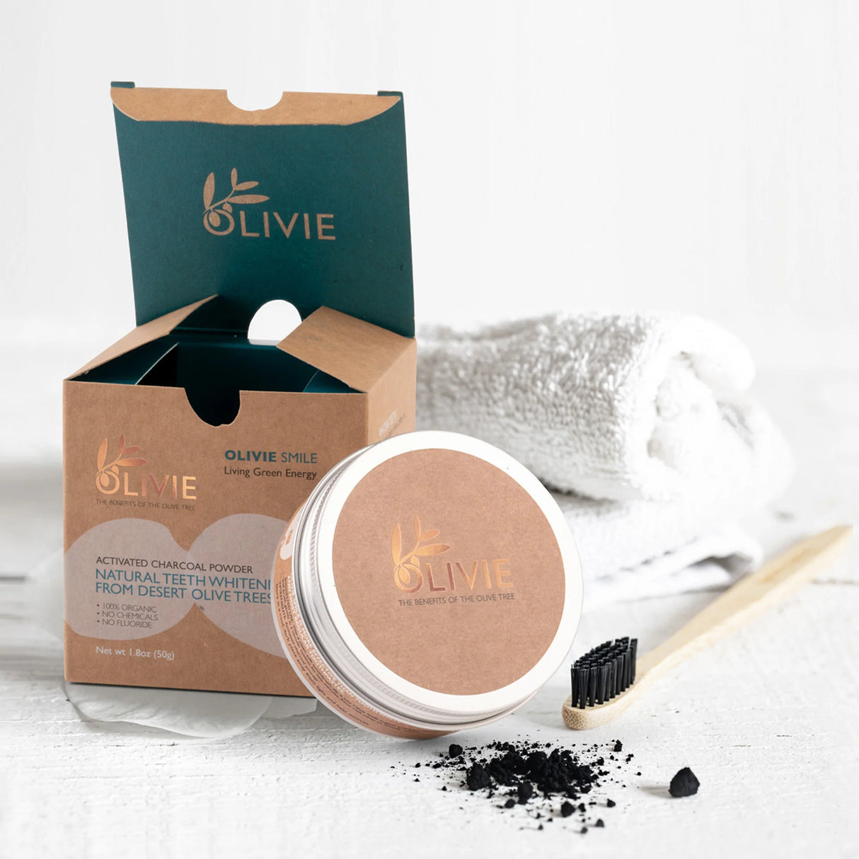 OLIVIE SMILE - Natural teeth whitening from desert olive trees