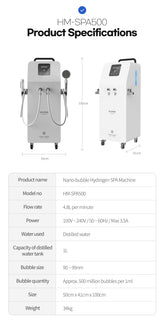 Hue Light Nanobubble Hydrogen SPA Generator