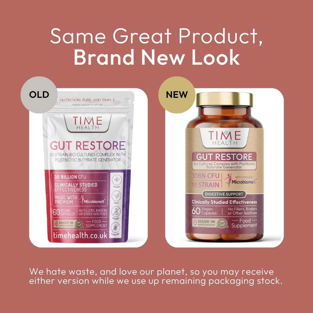 Gut Restore – 12 Strain Probiotic & Postbiotic  – MicroBiomeX