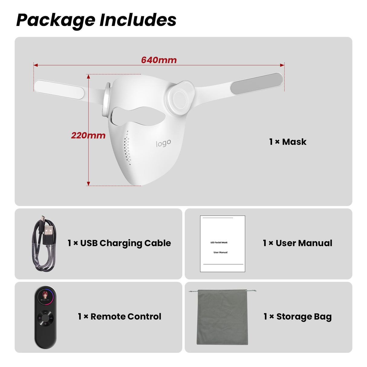 Uno Vita Pro Light Mask 1064 – medical grade wireless LED + laser therapy mask