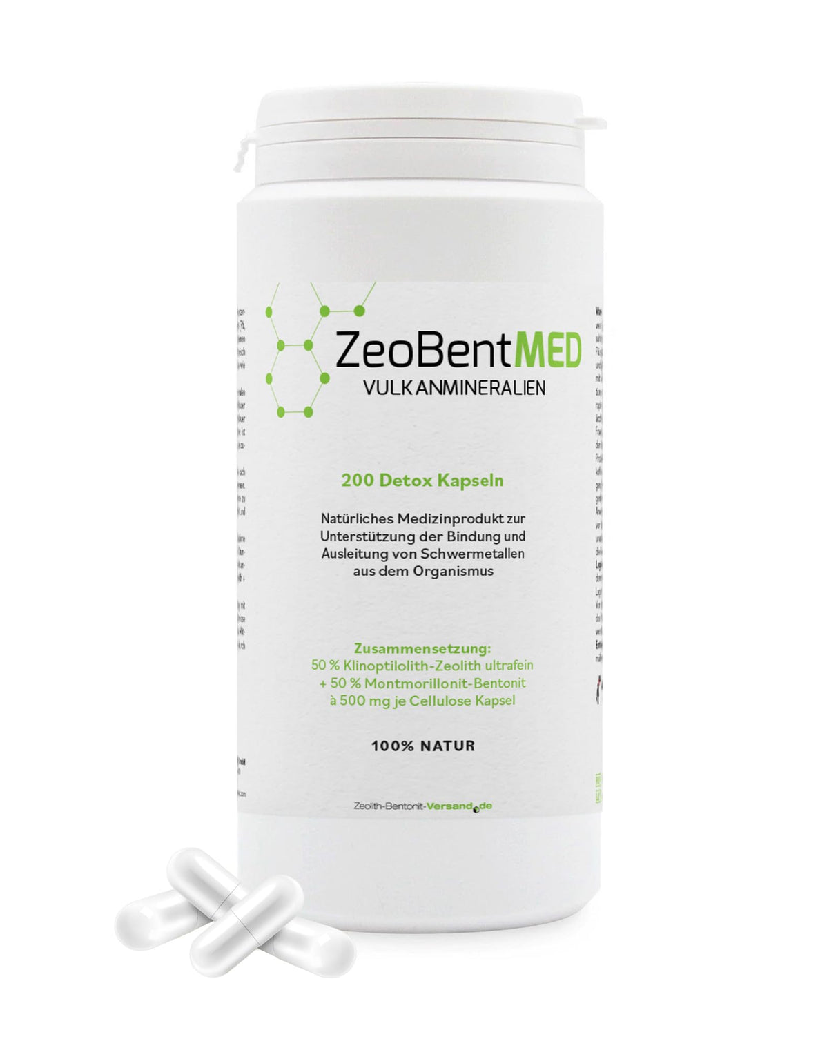 ZeoBent MED® (200) detox capsules