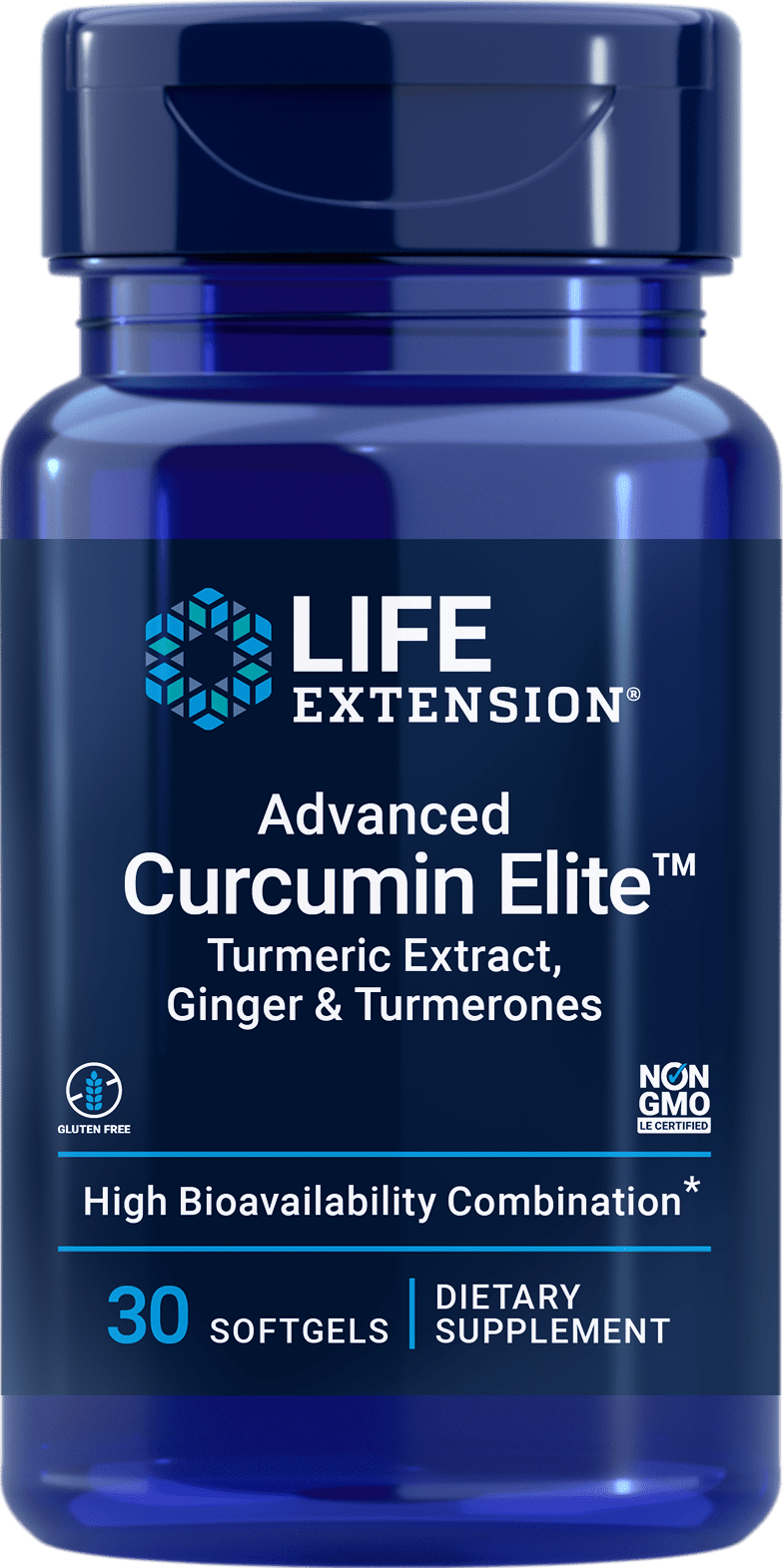 Life Extension Advanced Curcumin Elite med gurkemeie og ingefær, 30 softgels