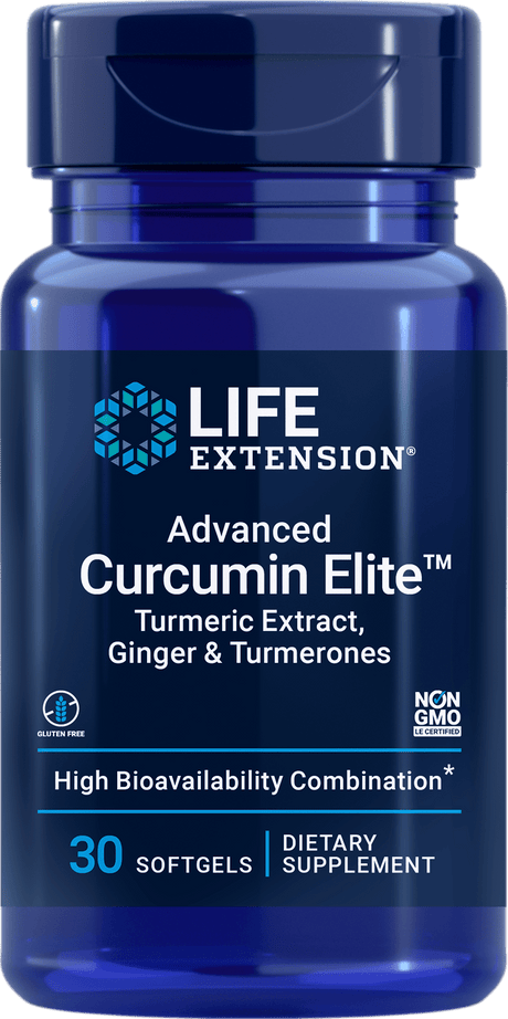 Life Extension Advanced Curcumin Elite med gurkemeie og ingefær, 30 softgels