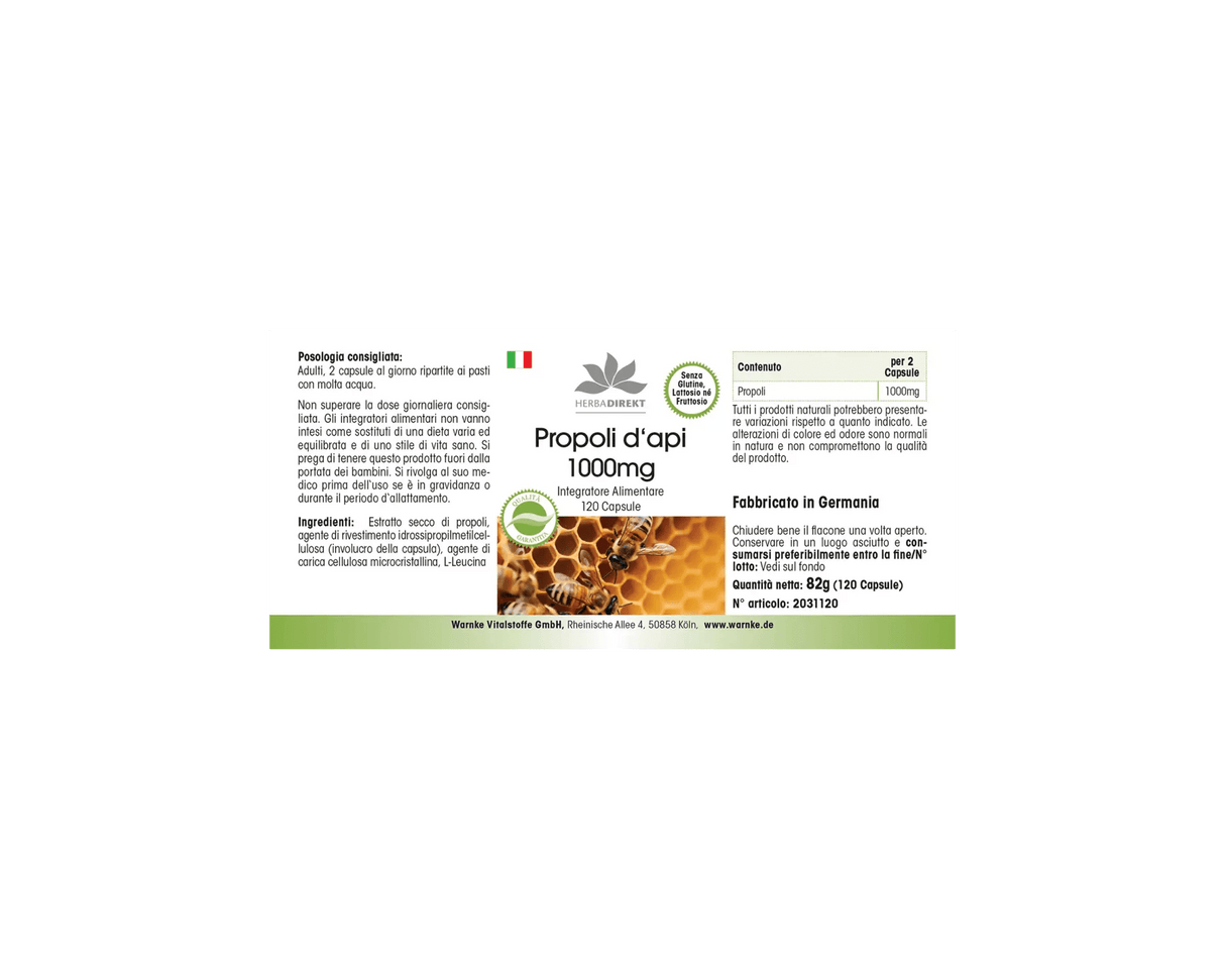 Bee propolis 1000 mg - 120 capsules - Uno Vita AS